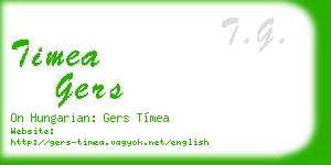 timea gers business card
